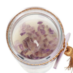 Selene Goddess Tube Candle With Amethyst Crystals - thumbnail 4