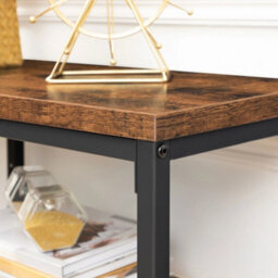 80 Cm Console Table Hallway Table W/ Adjustable Shelves Sofa Table Side Table - thumbnail 2