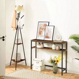 80 Cm Console Table Hallway Table W/ Adjustable Shelves Sofa Table Side Table - thumbnail 6