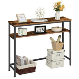 80 Cm Console Table Hallway Table W/ Adjustable Shelves Sofa Table Side Table - thumbnail 4