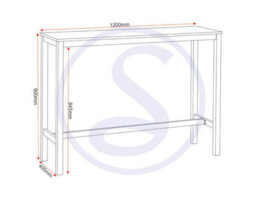 Seconique Athens Breakfast Bar Set - Acacia Effect/black - thumbnail 9
