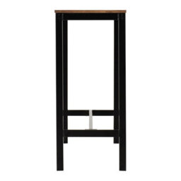 Seconique Athens Breakfast Bar Set - Acacia Effect/black - thumbnail 6