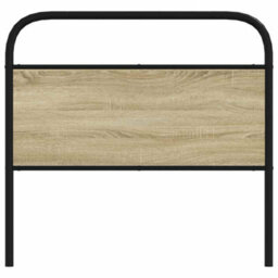Berkfield Headboard Sonoma Oak 107 Cm Steel And Engineered Wood - thumbnail 3