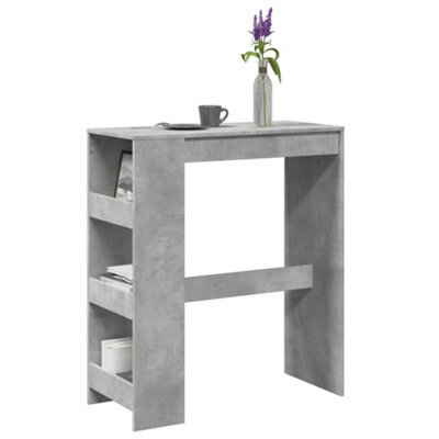 Berkfield Bar Table With Racks Concrete Grey 90X40X103.5 Cm Engineered Wood - image 1
