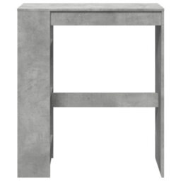 Berkfield Bar Table With Racks Concrete Grey 90X40X103.5 Cm Engineered Wood - thumbnail 4