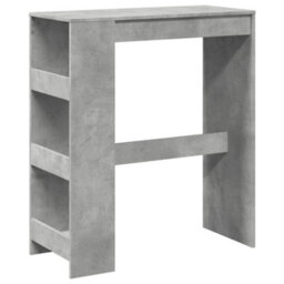 Berkfield Bar Table With Racks Concrete Grey 90X40X103.5 Cm Engineered Wood - thumbnail 2