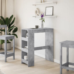 Berkfield Bar Table With Racks Concrete Grey 90X40X103.5 Cm Engineered Wood - thumbnail 3