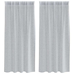 Berkfield Curtains With Curtains 2 Pcs Dark Gray Polyester - thumbnail 2