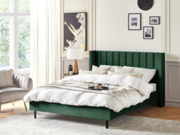 Beliani Bed Velvet Villette 160 X 200 Cm (Eu King Size) Dark Green - thumbnail 2