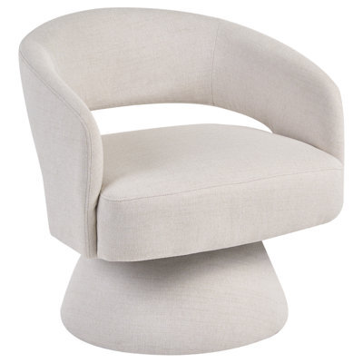 Beliani Swivel Armchair Eidal Off-White - image 1