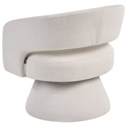 Beliani Swivel Armchair Eidal Off-White - thumbnail 5