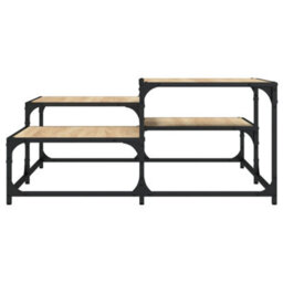 Berkfield Coffee Table Sonoma Oak 87.5X87.5X40 Cm Engineered Wood - thumbnail 4
