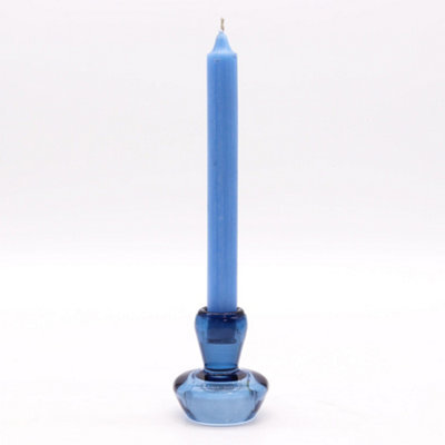 Serenityy Mushroom Flip Dinner Candle And Tealight Holder - Royal Blue, Glass, Brushed Gloss Finish - image 1