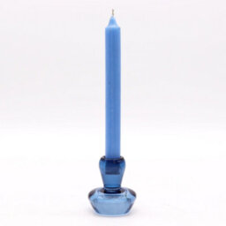 Serenityy Mushroom Flip Dinner Candle And Tealight Holder - Royal Blue, Glass, Brushed Gloss Finish