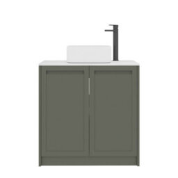 Royal Bathrooms Royal Bathroom Elmore 800mm Matt Green Freestanding Countertop Bathroom Vanity Unit 2 Door With Elena Basin - thumbnail 7