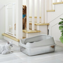 Pawhut Xxl Stainless Steel Cat Litter Box With High Sides, 70 X 50 X 30 Cm - thumbnail 9