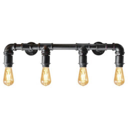 Long Life Lamps Company Vintage Industrial Steampunk Rustic Waterpipe Wall Light M0038 - thumbnail 5
