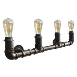 Long Life Lamps Company Vintage Industrial Steampunk Rustic Waterpipe Wall Light M0038 - thumbnail 3