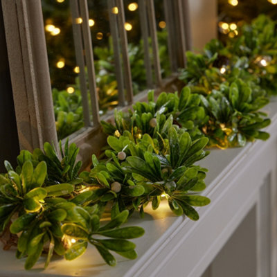 Dibor Wild Privet Led Xmas Decoration Table Garland Decorative Christmas Garland 180Cm - image 1