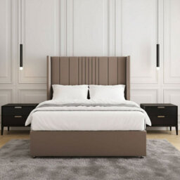 REGIONAL FURNISHINGS Mink Plush Velvet Divan Bed Set Upholstered 54Inch Headboard 2Drawers Footend & No Mattress In Double King 4Ft 6Ft Sizes - thumbnail 3