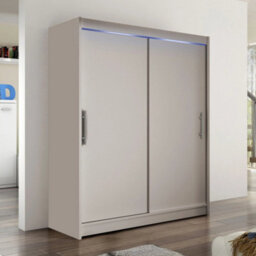 Galeria Wardrobe With Sliding Doors And Led Lighting 150Cm Cashmere - thumbnail 2