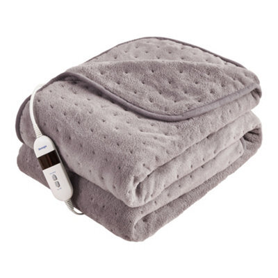 Silentnight Luxury Grey Fleece Plain Throw (L) 16Cm X (W) 12Cm - image 1