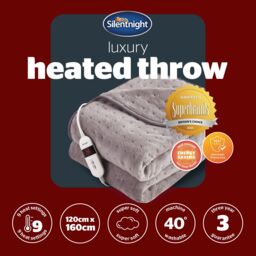 Silentnight Luxury Grey Fleece Plain Throw (L) 16Cm X (W) 12Cm - thumbnail 3