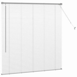 Berkfield Window Blind With Curtains Manual Silver Aluminium - thumbnail 6