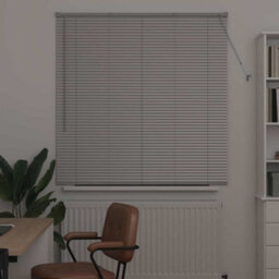 Berkfield Window Blind With Curtains Manual Silver Aluminium - thumbnail 3