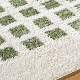 Livabliss Fossay Shaggy-Washable Beige Green Modern Hig Pile Living Bedroom Rug 120 X 170 Cm Easy Care, Non Shedding - thumbnail 3