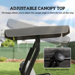 Outsunny 3-Seater Garden Swing Seat, Outdoor Swing Chair With Canopy, Grey - thumbnail 4