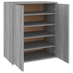 Berkfield Shoe Cabinet Grey Sonoma 60X35X70 Cm Engineered Wood - thumbnail 2