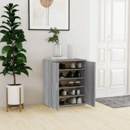 Berkfield Shoe Cabinet Grey Sonoma 60X35X70 Cm Engineered Wood - thumbnail 1