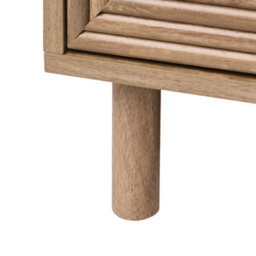 Wyld And Coco Brandnova Sideboard 3-Door Light Brown Mdf With Pine Legs, W150 X D40 X H75Cm - thumbnail 8