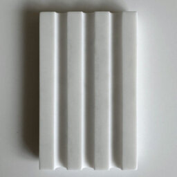 Fino Stone Diago Matt White Stone Soap Dish - thumbnail 2