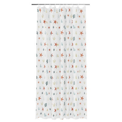 GoodHome Islay Multicolour Corals Shower Curtain (W)180Cm - image 1