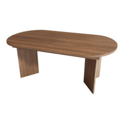 Abrihome Extendable Dining Table With Rounded Corners, Seats 6-8, Thickened Tabletop, 160/200X90Cm, Walnut - thumbnail 6