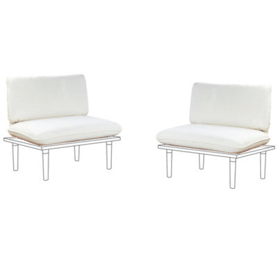 Beliani Outdoor Cushion Cover Set Frascati Off-White - image 1