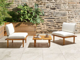 Beliani Outdoor Cushion Cover Set Frascati Off-White - thumbnail 2