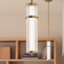 Elstead Riven Integrated LED Pendant Light Champagne Bronze 2860K - thumbnail 2