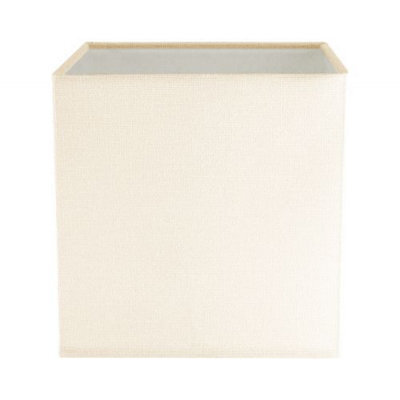 Happy Homewares Contemporary And Stylish Soft Cream Linen Fabric Square 16Cm Lamp Shade - image 1