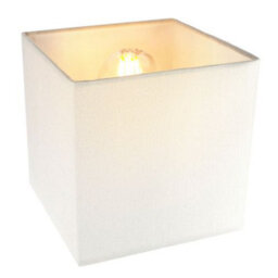 Happy Homewares Contemporary And Stylish Soft Cream Linen Fabric Square 16Cm Lamp Shade - thumbnail 3