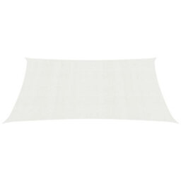 Berkfield Sunshade Sail 160 G/m2 White 5X7 M Hdpe - thumbnail 2