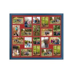AK Frames 80X70Cm Navy Blue Classic Multi Photo Frame With Crimson Mount - Holds 20 Apertures (18X) 6X4, (2X) 4X4 Photos - thumbnail 1