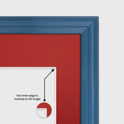 AK Frames 80X70Cm Navy Blue Classic Multi Photo Frame With Crimson Mount - Holds 20 Apertures (18X) 6X4, (2X) 4X4 Photos - thumbnail 7