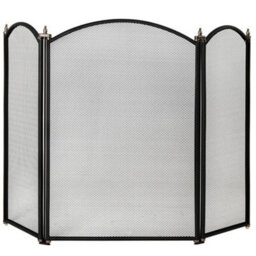 Lassic Fire Vida Selby 3 Panel Black  Fire Guard Fireplace Cover - thumbnail 1