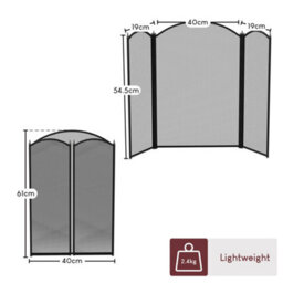 Lassic Fire Vida Selby 3 Panel Black  Fire Guard Fireplace Cover - thumbnail 5