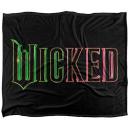 Wicked Movie Logo Blanket Pink/green (152Cm X 127Cm)