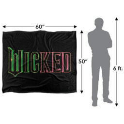 Wicked Movie Logo Blanket Pink/green (152Cm X 127Cm) - thumbnail 4