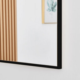 Furniturebox Emma Small 100X66Cm Black Framed Rectangular Vertical Living Room Hallway Wall Mirror - thumbnail 5
